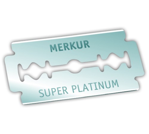 Лезвия для бритья MERKUR SUPER PLATINUM, (10 шт) в картонной коробке