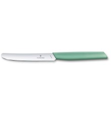 Нож столовый VICTORINOX Swiss Modern, лезвие 11 см с прямой кромкой, мятно-зелёный