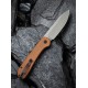 Складной нож CIVIVI Button Lock Elementum 14C28N Steel Gray Stonewashed Handle Brown Micarta