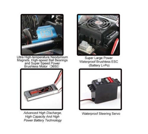 Радиоуправляемый монстр Remo Hobby MMAX Brushless (красный) 4WD 2.4G 1/10 RTR