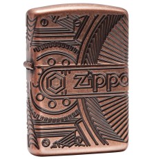 Зажигалка ZIPPO Armor™ с покрытием Antique Copper™, латунь/сталь, медная, матовая, 38x13x57 мм