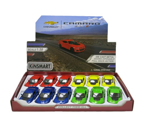 Машина Kinsmart 1:38 Camaro ZL1 2017 инерция (1/12шт.) б/к