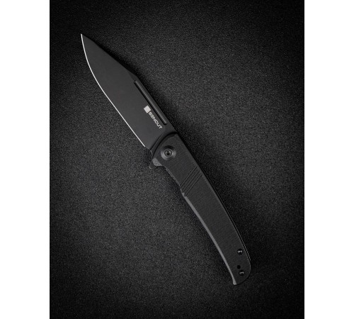 Складной нож SENCUT Brazoria D2 Steel Black Stonewashed Handle G10 Black