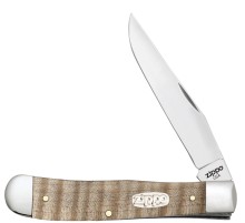 Нож перочинный ZIPPO Natural Curly Maple Wood Trapper, 105 мм, бежевый + ЗАЖИГАЛКА ZIPPO 207