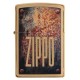 Зажигалка ZIPPO Rusty Plate с покрытием Brushed Brass, латунь/сталь, золотистая, 38x13x57 мм
