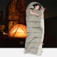 Ультралёгкий спальный мешок Naturehike CNK2350WS023 M400 хлопковый с капюшоном весна осень зеленый, молния слева
