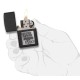 Зажигалка ZIPPO Classic с покрытием Black Crackle™, латунь/сталь, чёрная, матовая, 38x13x57 мм