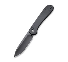 Складной нож CIVIVI Button Lock Elementum 14C28N Steel Black Stonewashed Handle G10 Black