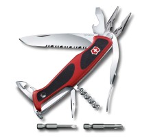 Нож перочинный VICTORINOX RangerGrip 174 Handyman, 130 мм, 17 фнк, с фиксатором, красный с чёрным