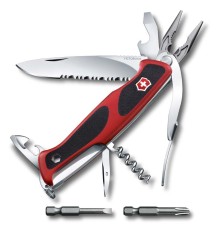 Нож перочинный VICTORINOX RangerGrip 174 Handyman, 130 мм, 17 фнк, с фиксатором, красный с чёрным