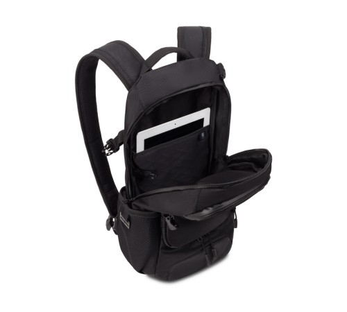 Рюкзак SWISSGEAR, чёрный, полиэстер 1680D, 24 х 15,5 х 46 см, 15,5 л
