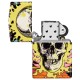 Зажигалка ZIPPO Skull Design с покрытием Glow In The Dark Green,латунь/сталь,разноцветная38x13x57 мм