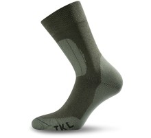 Зимние треккинговые носки Lasting TKL 620 Merino Wool, зеленый с темно-зеленой вставкой, размер S, TKL620S