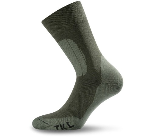 Зимние треккинговые носки Lasting TKL 620 Merino Wool, зеленый с темно-зеленой вставкой, размер S, TKL620S