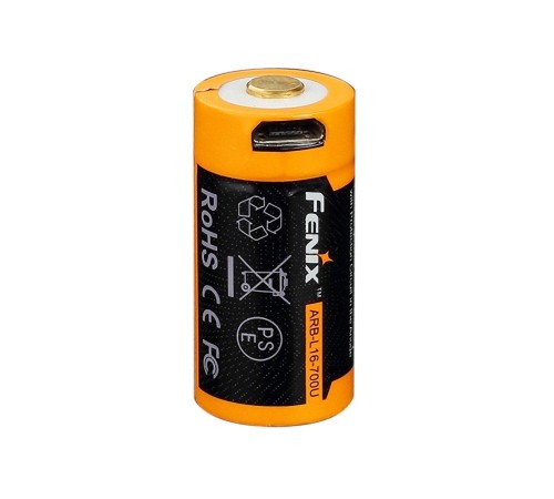 Аккумулятор 16340 Fenix 700 mAh Li-ion с разъемом для USB