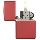 Зажигалка ZIPPO Classic с покрытием Red Matte, латунь/сталь, красная, матовая, 38x13x57 мм