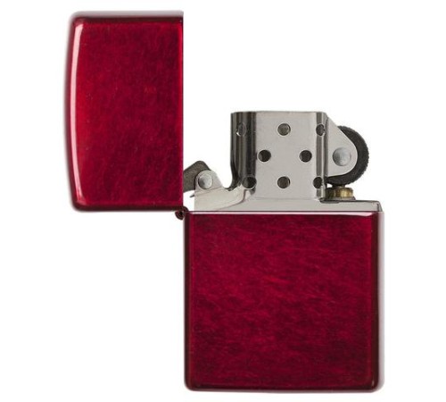 Зажигалка ZIPPO Classic с покрытием Candy Apple Red™, латунь/сталь, красная, глянцевая, 38x13x57 мм