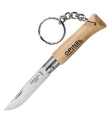 Нож-брелок Opinel №4, нержавеющая сталь, бук, 000081