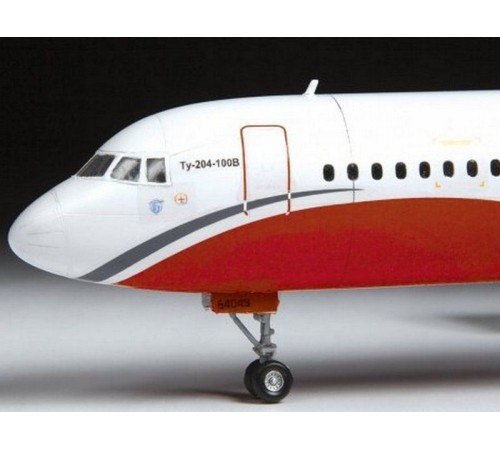 Сборная модель ZVEZDA Пассажирский авиалайнер Ту-204-100, 1/144