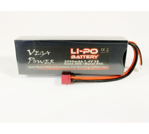 Аккумулятор Li-Po 2000mAh, 7,4V для Himoto 1/10