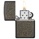 Зажигалка ZIPPO Zippo Maze с покрытием Black Matte, латунь/сталь, чёрная, матовая, 38x13x57 мм