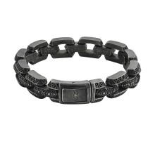 Браслет ZIPPO Antique Link Bracelet, серый, нержавеющая сталь, 20 см