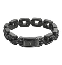 Браслет ZIPPO Antique Link Bracelet, серый, нержавеющая сталь, 20 см