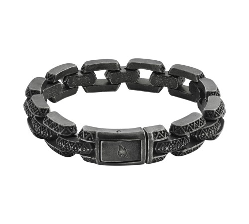 Браслет ZIPPO Antique Link Bracelet, серый, нержавеющая сталь, 20 см