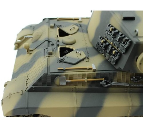 Радиоуправляемый танк Torro King Tiger 1/16, ВВ-пушка, дым, деревянная коробка V3.0 2.4G RTR