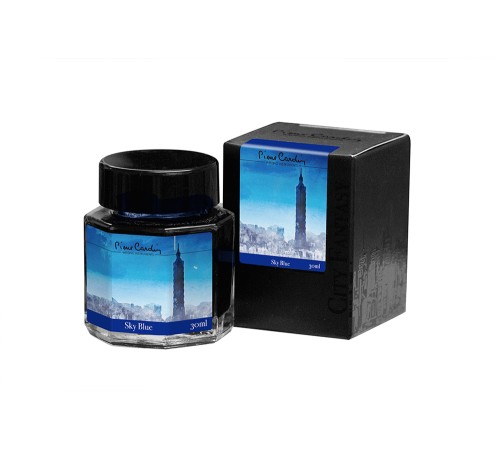 Флакон чернил Pierre Cardin 30мл, серия CITY FANTASY цвет Sky Blue (Синий Небесный)