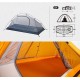 Палатка одноместная Naturehike сверхлегкая + коврик NH18A095-D, оранжевая, 6927595701836