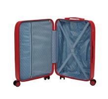 Чемодан TORBER В Отпуск, красный, ABS-пластик, 45 х 27 х 68 см, 63 л, 3,1 кг