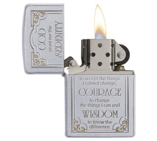 Зажигалка ZIPPO Classic с покрытием Satin Chrome™, латунь/сталь, серебристая, матовая, 38x13x57 мм