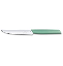 Нож для стейка VICTORINOX Swiss Modern, лезвие 12 см с прямой кромкой, мятно-зелёный