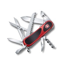 Нож перочинный VICTORINOX Evolution S17, 85 мм, 15 функций, с фиксатором лезвия, красный с чёрным