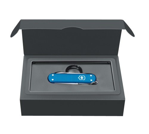 Нож-брелок VICTORINOX Classic Alox, 58 мм, 5 функций, алюминиевая рукоять, синий