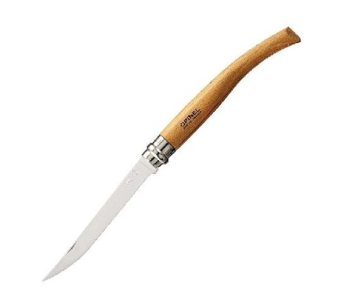 Нож филейный Opinel №10,  нержавеющая сталь, рукоять из дерева бука, 000517