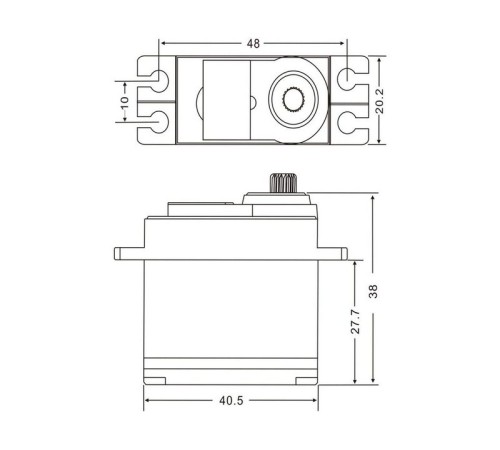 Сервомашинка цифровая JX Servo PDI-4503HB (45.5г/3.95/0.12/6V) стандартная