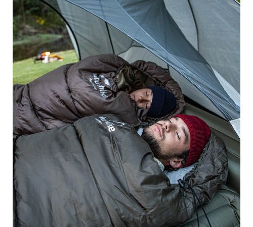 Спальный мешок Naturehike NH20MSD07 U Series U350S, коричневый, молния слева, 6927595764312L