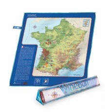 Салфетка из микрофибры для натирки стекла Soiree Home France Wine Map