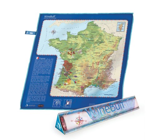Салфетка из микрофибры для натирки стекла Soiree Home France Wine Map