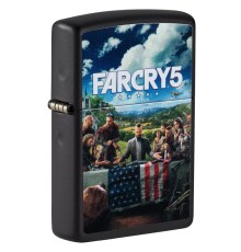 Зажигалка ZIPPO Far Cry® 5 с покрытием Black Matte, латунь/сталь, чёрная, матовая, 38x13x57 мм