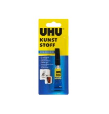 Клей для пластмасс секундный UHU Kunst Stoff, 3 г, блистер
