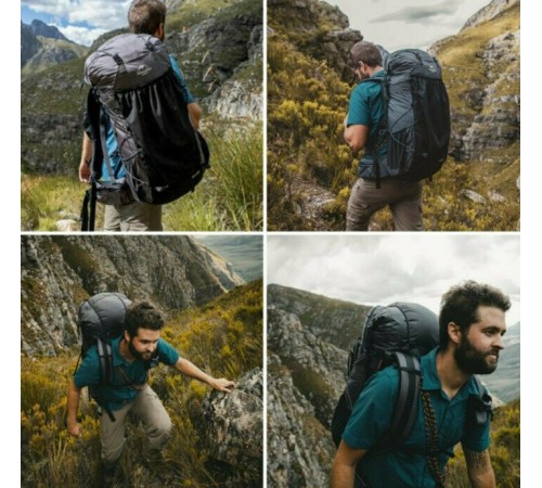 Рюкзак Naturehike NH20BB113 40 л + 5 л походный  черный, 6927595765401