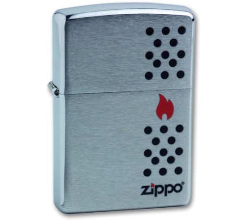 Зажигалка ZIPPO Chimney, с покрытием Brushed Chrome, латунь/сталь, серебристая, матовая, 38x13x57 мм