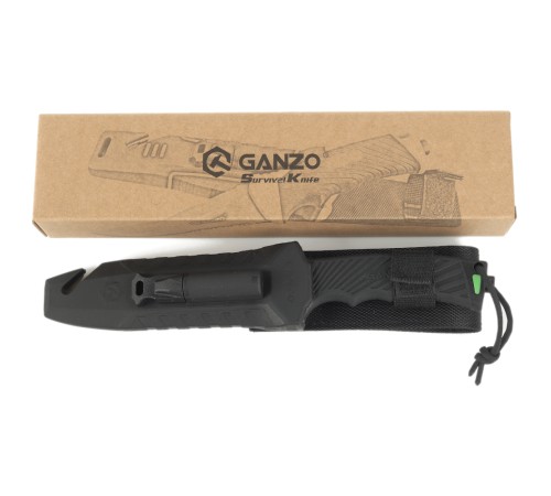 Нож Ganzo G8012V2-BK с паракордом