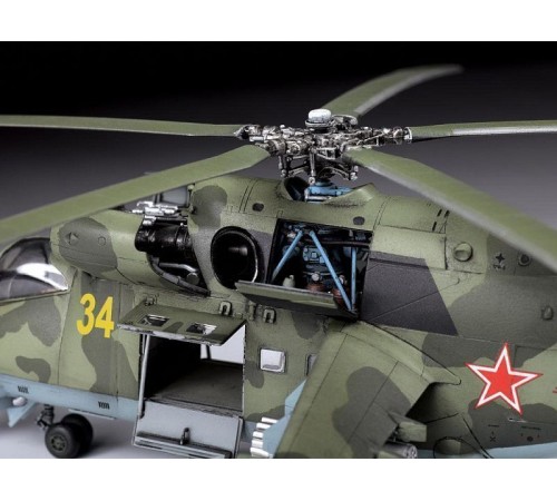 Сборная модель ZVEZDA Советский ударный вертолёт МИ-24П, 1/72