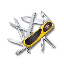 Нож перочинный VICTORINOX EvoGrip S18, 85 мм, 15 функций, с фиксатором, жёлтый с чёрными вставками