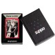 Зажигалка ZIPPO Skull King Queen Beauty с покрытием Red Matte, латунь/сталь, красная, 38x13x57 мм
