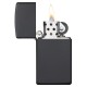 Зажигалка ZIPPO Slim® с покрытием Black Matte, латунь/сталь, чёрная, матовая, 29x10x60 мм